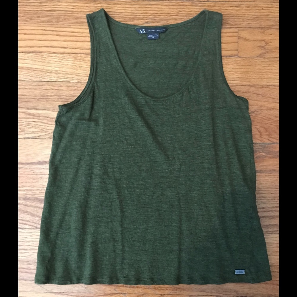 Armani Exchange Women’s Linen Sleeveless Shirt